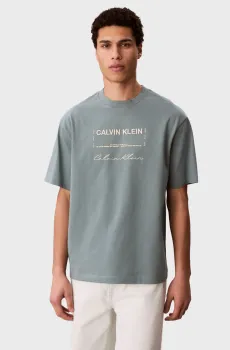 Мужская мятная футболка APRIL GRAPHIC Ментоловый XXL Calvin Klein Jeans LV04RE827G