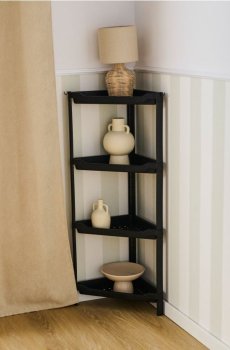 Кутова полиця - чорний