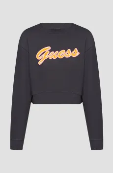 Женский черный свитшот Черный M Guess W3BQ13.KB681;JBLK
