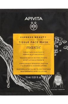 Тканевая лифтинг-маска для лица Apivita Express Beauty Tissue Face Mask Mastic Firming & Lifting Effect, 15 мл