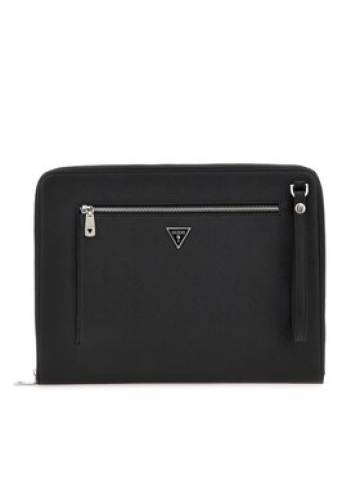 Guess Плоска сумка Certosa Saffiano Smart HMECSA P3316 Чорний Guess Плоска сумка Certosa Saffiano Smart HMECSA P3316 Чорний