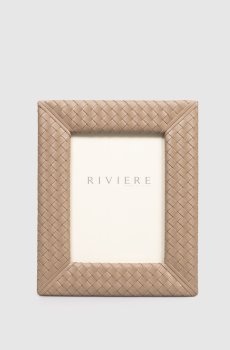 Коричневая кожаная фоторамка Nora с плетением