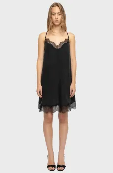 Женское черное шелковое платье Respas Черный M ZADIG&VOLTAIRE WWDR02721_BLACK
