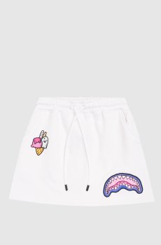 Детская белая юбка Graffiti