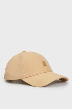 Женская бежевая кепка TH MONOGRAM WINTER CAP Бежевый ONESIZE Tommy Hilfiger AW0AW16620