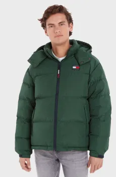 Мужской зеленый пуховик TJM ALASKA PUFFER Зеленый S Tommy Jeans DM0DM15445