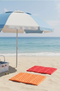 Набір пляжних килимків 2 pack - фуксія