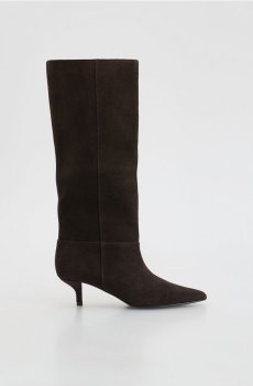 Reserved - Високі замшеві чоботи - темно коричневий - 776ID-89X