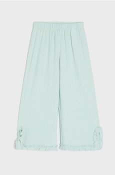 Джинси wide leg - блідо-зелений