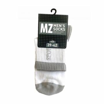 Носки мужские Modna Zona RT1321-133 средние, спортивные, бело-серые, размер 39-42 Носки мужские Modna Zona RT1321-133 средние, спортивные, бело-серые, размер 39-42