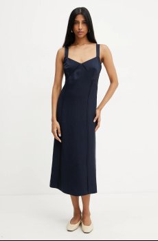 Платье с примесью шелка BOSS