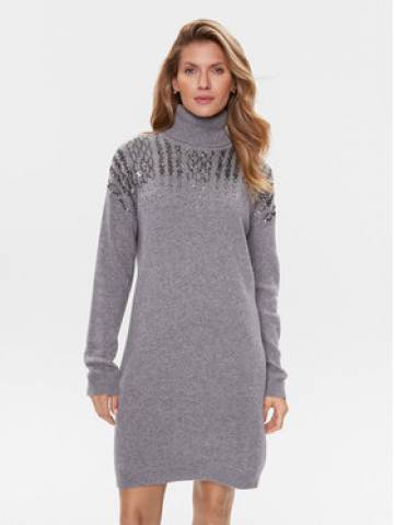 Liu Jo Трикотажна сукня MS16G 02050 Сірий Relaxed Fit Liu Jo Трикотажна сукня MS16G 02050 Сірий Relaxed Fit