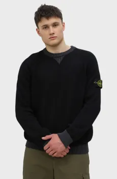 Чоловічий чорний світшот  STONE ISLAND Черный L Stone Island L1S155100013-V0029