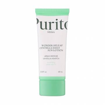 Солнцезащитный лосьон для лица Purito Seoul Wonder Releaf Centella Daily Sun Lotion SPF 50+ PA ++++, 60 мл Солнцезащитный лосьон для лица Purito Seoul Wonder Releaf Centella Daily Sun Lotion SPF 50+ PA ++++, 60 мл