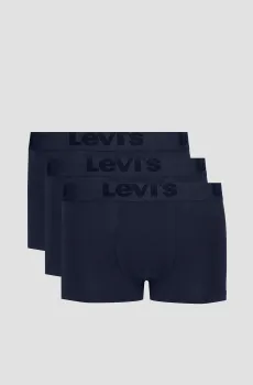 Мужские темно-синие трусы (3 шт) Синий L Levi’s® 905042001;002