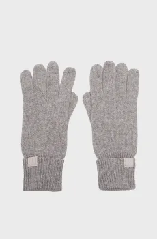 Женские серые кашемировые перчатки EMBLEM Серый ONESIZE Calvin Klein LV14F8065G