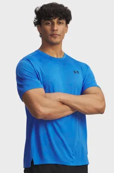 Мужская синяя футболка UA Tech Vent Jcqrd SS Синий S Under Armour 1390047-402
