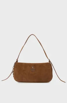 Женская коричневая замшевая сумка TOMMY GIRL Коричневый ONESIZE Tommy Jeans AW0AW18309