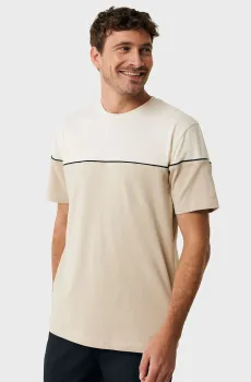 Мужская бежевая футболка Colorblock t-shirt regular fit Бежевый S Mexx MF007801851M
