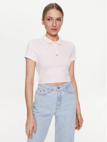 Tommy Jeans Поло Essential DW0DW15323 Рожевий Slim Fit Tommy Jeans Поло Essential DW0DW15323 Рожевий Slim Fit