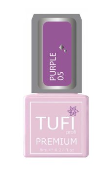 Уценка! Гель-лак для ногтей Tufi Profi Premium Purple 05 Сангрия с блестками, 8 мл
