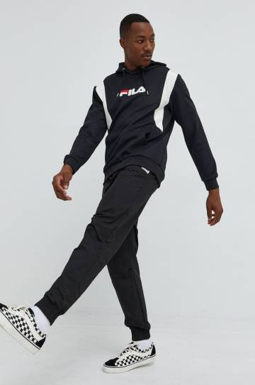 Кофта Fila мужская цвет чёрный с аппликацией Кофта Fila мужская цвет чёрный с аппликацией