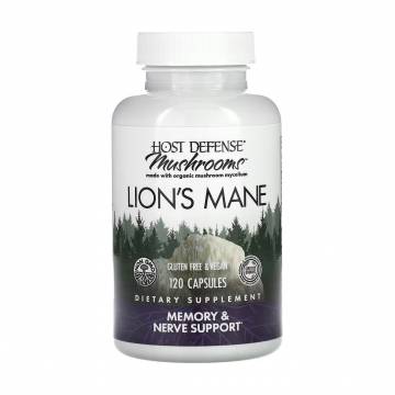 Ежовик гребенчатый Fungi Perfecti Lions Mane Поддержка памяти и нервов, 120 капсул Ежовик гребенчатый Fungi Perfecti Lions Mane Поддержка памяти и нервов, 120 капсул
