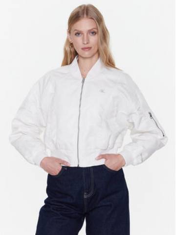 Calvin Klein Jeans Куртка бомбер J20J220343 Білий Relaxed Fit Calvin Klein Jeans Куртка бомбер J20J220343 Білий Relaxed Fit