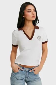 Женское белое поло Белый M Tally Weijl STSCOMITSKI