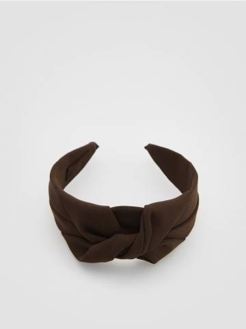 Reserved - Обруч для волосся - темно коричневий - 248FD-89X