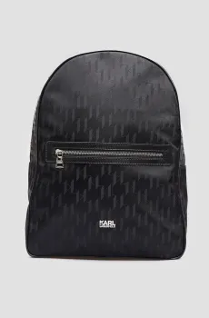 Мужской черный рюкзак с узором Черный ONESIZE Karl Lagerfeld 542117.805908;990