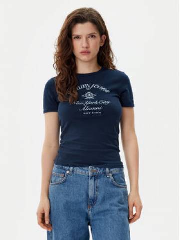 Tommy Jeans Футболка Nyc Ringer DW0DW20323 Cиній Slim Fit Tommy Jeans Футболка Nyc Ringer DW0DW20323 Cиній Slim Fit