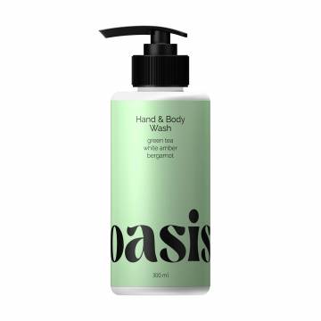 Парфюмированный гель для душа Oasis Green Tea White Amber Bergamot Hand & Body Wash, 300 мл