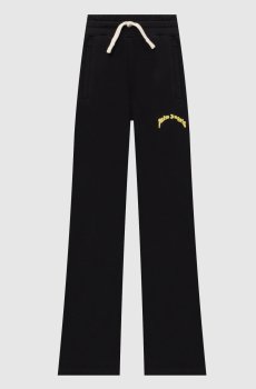 Черные спортивные брюки с принтом логотипа