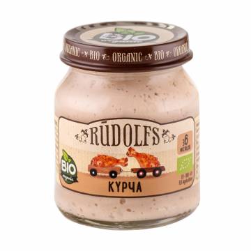 Детское органическое мясное пюре Rudolfs Цыпленок, с 6 месяцев, 120 г Детское органическое мясное пюре Rudolfs Цыпленок, с 6 месяцев, 120 г