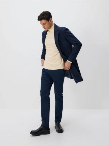 Reserved - Бавовняні штани чінос слім - темно-синій - 6002L-59X
