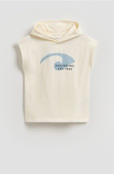 Reserved - Футболка з каптуром - кремовий - 003IY-01X