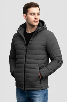 Куртка темно-серая демисезонная  SB-26217-atlantic-dark-grey