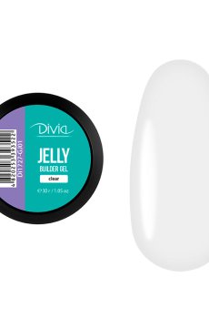 Гель для наращивания ногтей Divia Jelly Builder Gel GJ01 Clear, 30 г