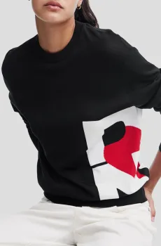 Женский черный джемпер Черный S DKNY D2B4A142
