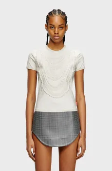 Женская светло-серая футболка T-NEKKA Серый M Diesel A18231 0BLBB