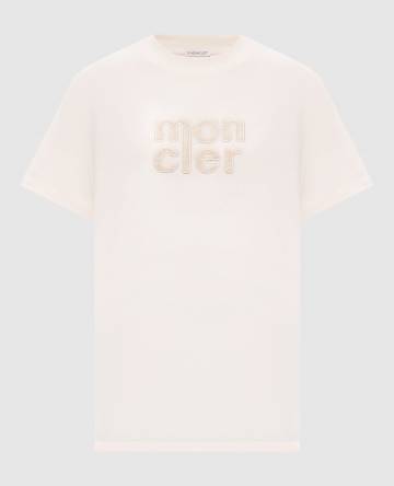 Бежевая футболка с логотипом