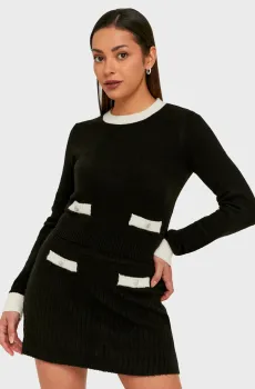 Женский черный джемпер Черный S Tally Weijl SPUACNUBI