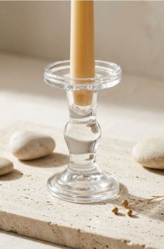 Скляний свічник - clear