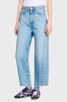 Женские голубые джинсы Голубой 36 Sandro SFPJE00868_Blue Jean