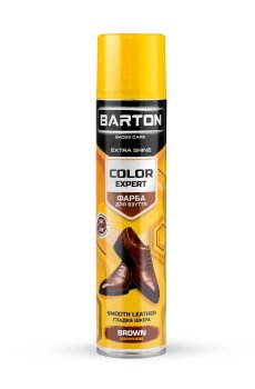 Краска для обуви Barton Color Expert из гладкой кожи, коричневая, 300 мл