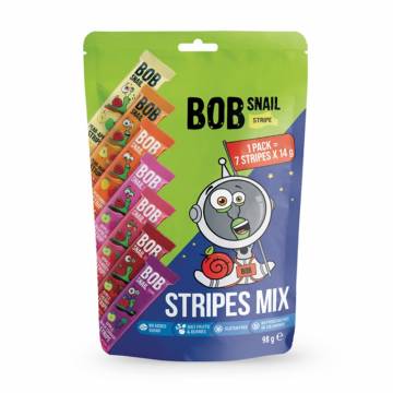Страйпсы Bob Snail Фруктово-ягодное ассорти, 7*14 г Страйпсы Bob Snail Фруктово-ягодное ассорти, 7*14 г