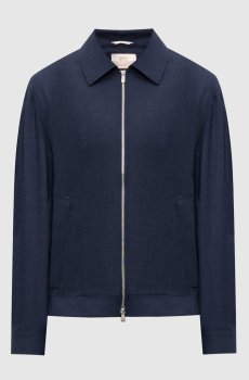 Синяя куртка с шерстью