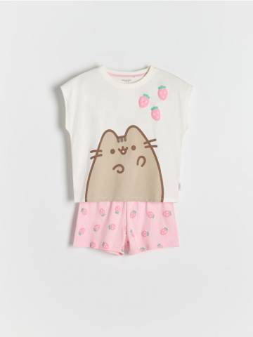 Reserved - Піжамний комплект із двох предметів Pusheen - рожевий - 591EB-30X Reserved - Піжамний комплект із двох предметів Pusheen - рожевий - 591EB-30X
