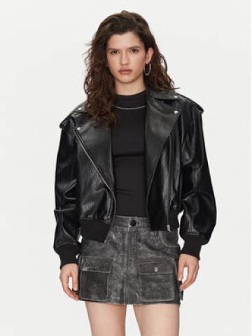 HUGO Куртка зі штучної шкіри Alipha-1 50530031 Чорний Relaxed Fit HUGO Куртка зі штучної шкіри Alipha-1 50530031 Чорний Relaxed Fit
